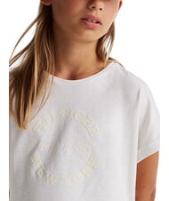 TOMMY HILFIGER KIDS BIMBA T-shirt &agrave; manches courtes avec logo en relief blanc - Tee-shirt enfant - 3