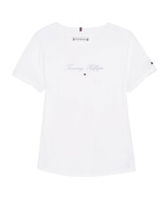 TOMMY HILFIGER KIDS BIMBA T-shirt &agrave; manches courtes avec imprim&eacute; logo blanc - Tee-shirt enfant - 3