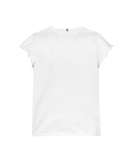 TOMMY HILFIGER KIDS BIMBA T-shirt &agrave; manches courtes avec des boucles blanc - Tee-shirt enfant - 4