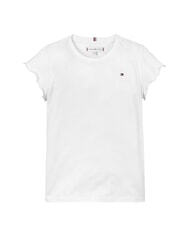 TOMMY HILFIGER KIDS BIMBA T-shirt &agrave; manches courtes avec des boucles blanc - Tee-shirt enfant - 3