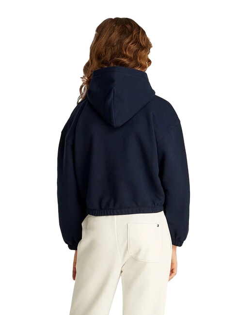 KIDS BIMBA Sweat &agrave; capuche &agrave; &eacute;cusson paillet&eacute; marine nuit noire - B&eacute;b&eacute; Sweat