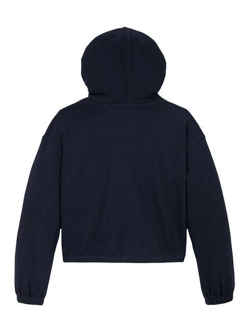 KIDS BIMBA Sweat &agrave; capuche &agrave; &eacute;cusson paillet&eacute; marine nuit noire - B&eacute;b&eacute; Sweat