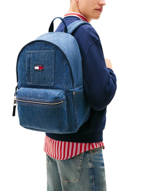 TJ UTILITY Sac &agrave; dos en jean denim moyen - Sacs &agrave; dos pour l'&Eacute;cole & les Loisirs