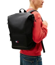 TOMMY HILFIGER TJ DAILY TECH Sac &agrave; dos le noir - Sacs &agrave; dos pour l'&Eacute;cole & les Loisirs - 5