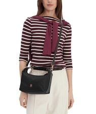 TOMMY HILFIGER TH GO Mini sac bandouli&egrave;re, avec bandouli&egrave;re le noir - Sacs pour Femme - 5