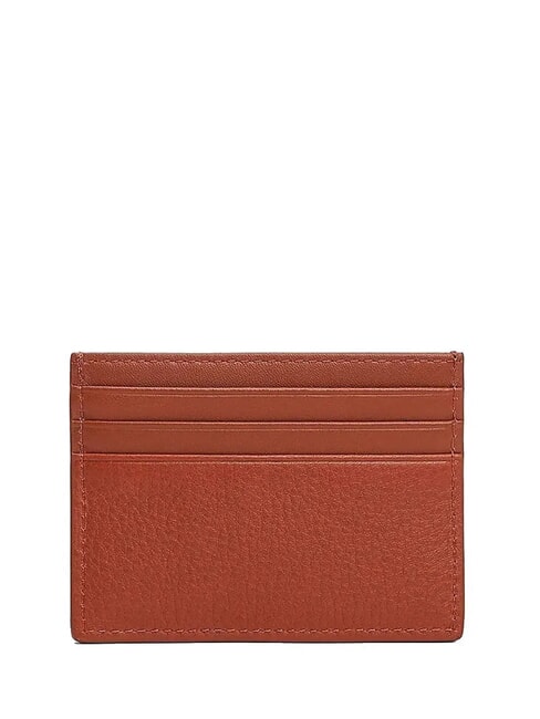 TH CORP porte-cartes en cuir plat cognac d'hiver - Portefeuilles Homme