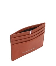 TOMMY HILFIGER TH CORP porte-cartes en cuir plat cognac d'hiver - Portefeuilles Homme - 3