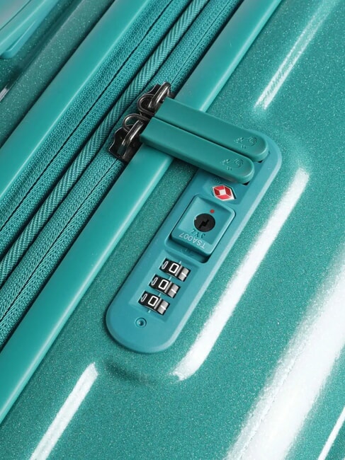 LOGODUCK Chariot moyen, extensible vert paillet&eacute; - Valises Rigides