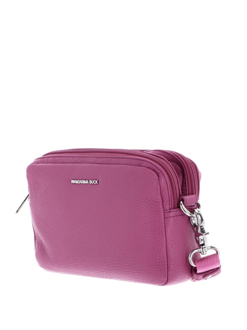 MELLOW LEATHER Sac &agrave; bandouli&egrave;re en cuir rouge violet - Sacs pour Femme