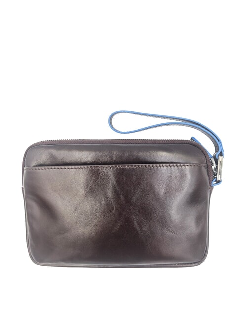 BLUE SQUARE &Eacute;tui porte-cartes en cuir ACAJOU - Portefeuilles Homme