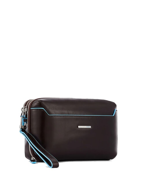 BLUE SQUARE &Eacute;tui porte-cartes en cuir ACAJOU - Portefeuilles Homme