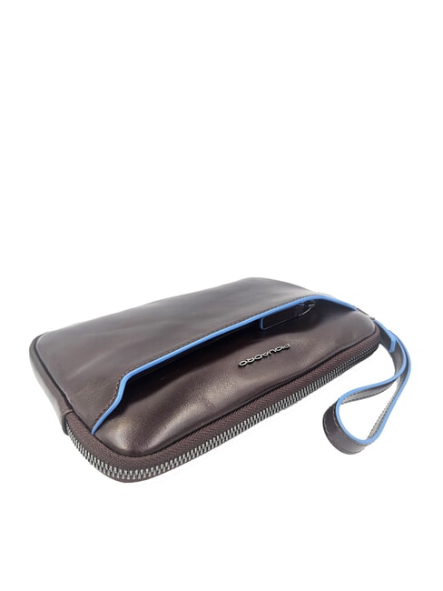 BLUE SQUARE &Eacute;tui porte-cartes en cuir ACAJOU - Portefeuilles Homme