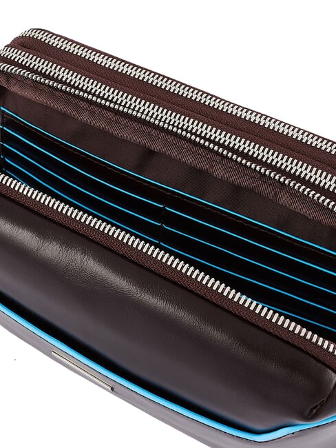 BLUE SQUARE &Eacute;tui porte-cartes en cuir ACAJOU - Portefeuilles Homme