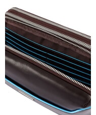 PIQUADRO BLUE SQUARE &Eacute;tui porte-cartes en cuir ACAJOU - Portefeuilles Homme - 4