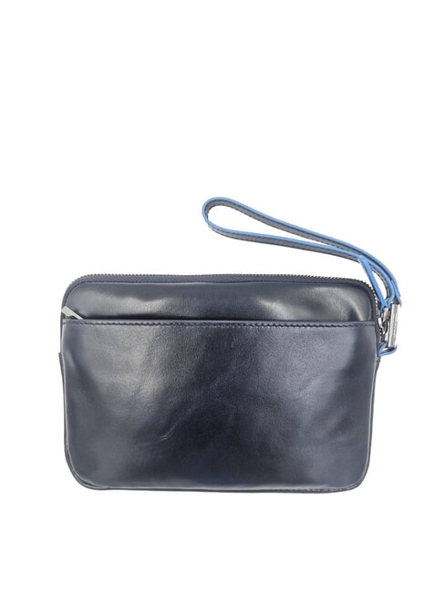 BLUE SQUARE &Eacute;tui porte-cartes en cuir bleu - Portefeuilles Homme