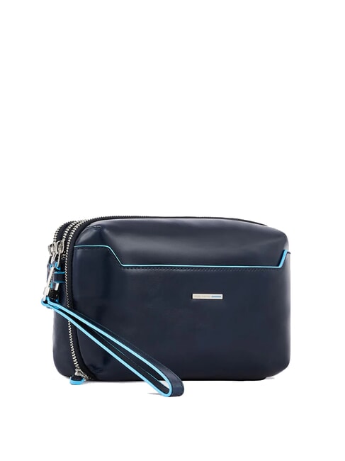 BLUE SQUARE &Eacute;tui porte-cartes en cuir bleu - Portefeuilles Homme