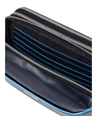 PIQUADRO BLUE SQUARE &Eacute;tui porte-cartes en cuir bleu - Portefeuilles Homme - 4