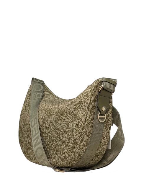 BORBONAIS LUNA Sac &agrave; bandouli&egrave;re en tissu jet op olive - Sacs pour Femme