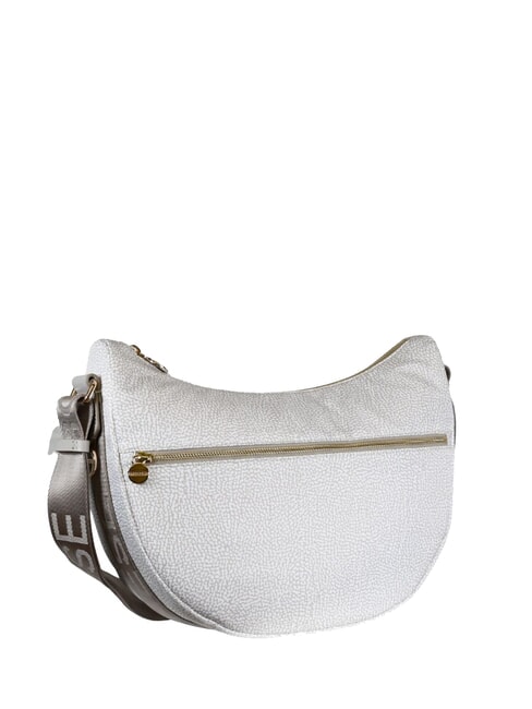 BORBONAIS LUNA Sac &agrave; bandouli&egrave;re en tissu jet op coton blanc - Sacs pour Femme