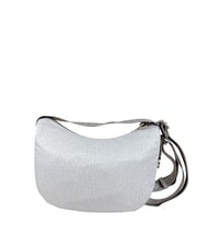 BORBONESE BORBONAIS Sac Hobo LUNA, petit coton blanc - Sacs pour Femme - 2