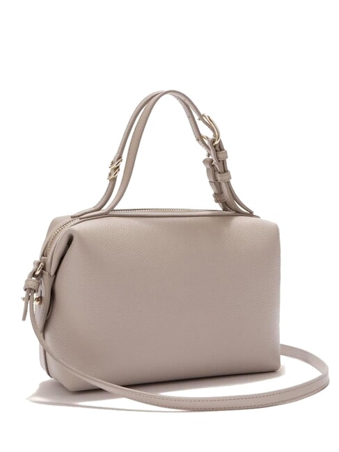 DOUBLE Sacoche en cuir avec bandouli&egrave;re lin - Sacs pour Femme