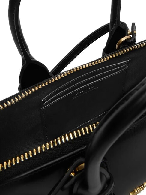 BOWLING Sac &agrave; main avec bandouli&egrave;re noir-or antique - Sacs pour Femme