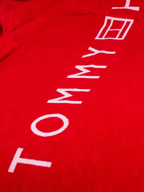 TH MAXI LOGO serviette de plage en coton &eacute;ponge rouge primaire - Accessoires Voyage