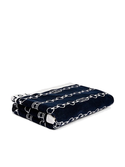 TH serviette de plage en coton Cha&icirc;ne de drapeau bleu marine nuit sombre - Accessoires Voyage