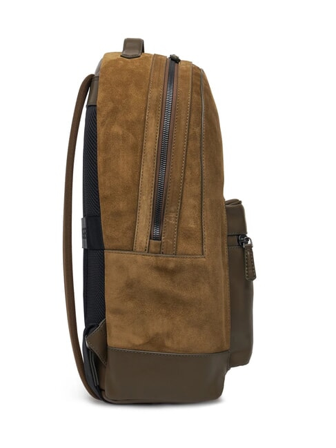 TH CASUAL SUEDE Sac &agrave; dos en cuir pour ordinateur portable 15 pouces taupe c&ocirc;tier - Sacs &agrave; dos pour ordinateur portable