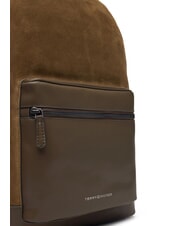 TOMMY HILFIGER TH CASUAL SUEDE Sac &agrave; dos en cuir pour ordinateur portable 15 pouces taupe c&ocirc;tier - Sacs &agrave; dos pour ordinateur portable - 4
