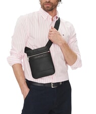 TOMMY HILFIGER TH CENTRAL petit sac plat noir - Sacs en Bandouli&egrave;res pour Homme - 5