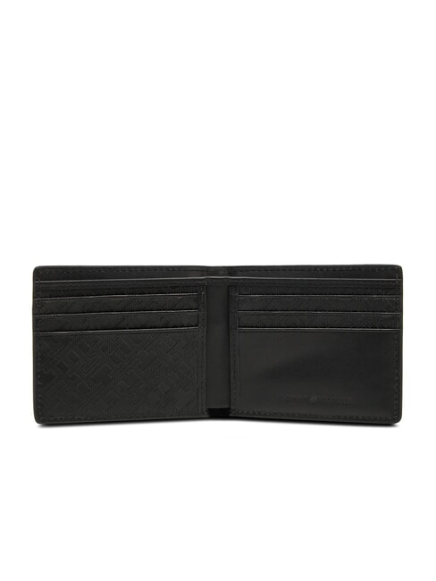 TH MONOGRAM MINI portefeuille en cuir noir - Portefeuilles Homme