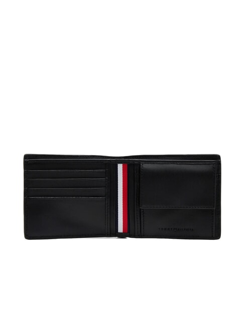 TH CORP Portefeuille en cuir avec porte-monnaie noir - Portefeuilles Homme
