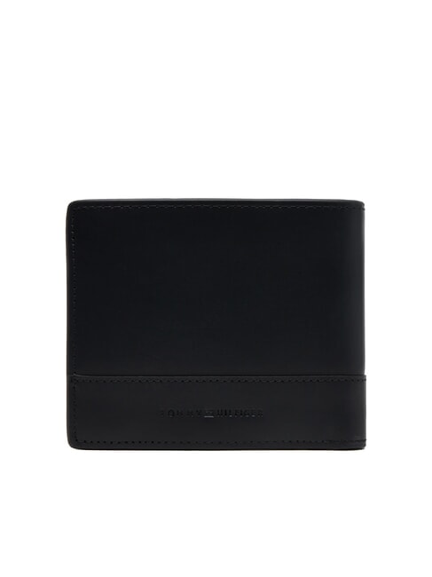 TH CORP Portefeuille en cuir avec porte-monnaie noir - Portefeuilles Homme