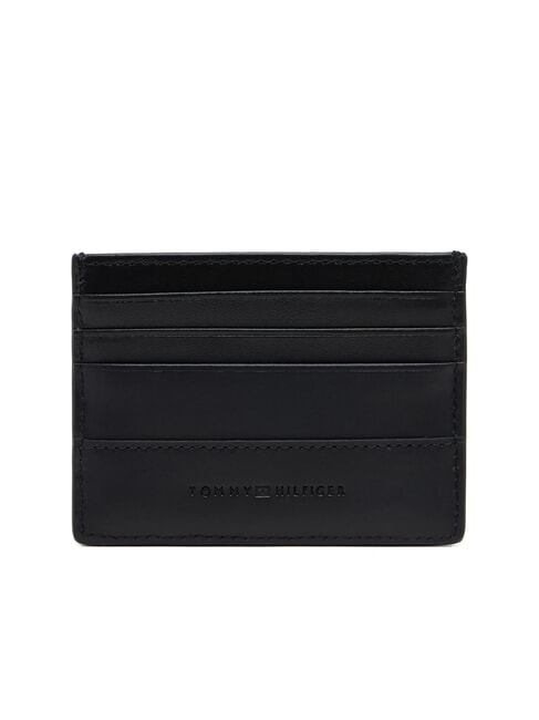 TH CORP porte-cartes en cuir plat noir - Portefeuilles Homme