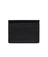 TOMMY HILFIGER TH CORP porte-cartes en cuir plat noir - Portefeuilles Homme - 2