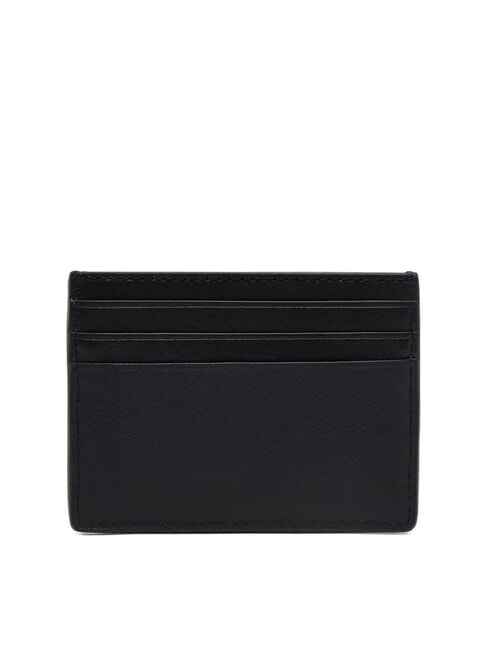 TH BUSINESS porte-cartes plat en cuir saffiano noir - Portefeuilles Homme