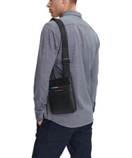 TOMMY HILFIGER TH FOUNDATION petit sac plat en nylon noir - Sacs en Bandouli&egrave;res pour Homme - 5