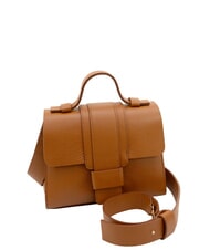 LESAC SABRINA &Eacute;l&eacute;gant sac &agrave; main en cuir dollar cuir fonc&eacute; - Sacs pour Femme - 2