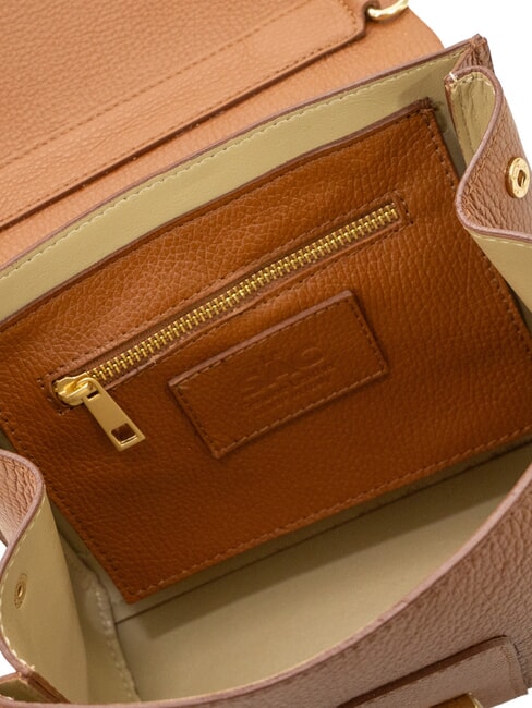 SABRINA &Eacute;l&eacute;gant sac &agrave; main en cuir dollar cuir fonc&eacute; - Sacs pour Femme