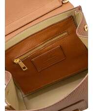 LESAC SABRINA &Eacute;l&eacute;gant sac &agrave; main en cuir dollar cuir fonc&eacute; - Sacs pour Femme - 6