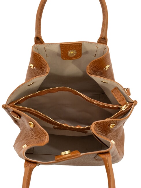 ALICE Sac &agrave; main en cuir avec bandouli&egrave;re cuir fonc&eacute; - Sacs pour Femme