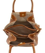 LESAC ALICE Sac &agrave; main en cuir avec bandouli&egrave;re cuir fonc&eacute; - Sacs pour Femme - 7