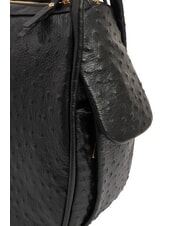 LESAC TRIO sac &agrave; dos en cuir d'autruche Autruche noire - Sacs pour Femme - 7