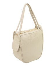 LESAC TRIO sac &agrave; dos en cuir d'autruche Autruche blanche - Sacs pour Femme - 3