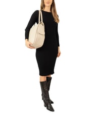 LESAC TRIO sac &agrave; dos en cuir d'autruche Autruche blanche - Sacs pour Femme - 4