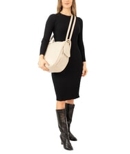 LESAC TRIO sac &agrave; dos en cuir d'autruche Autruche blanche - Sacs pour Femme - 5