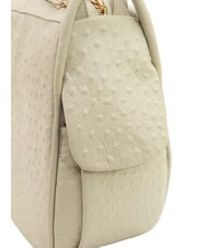 LESAC TRIO sac &agrave; dos en cuir d'autruche Autruche blanche - Sacs pour Femme - 7