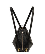 LESAC TRIO Sac &agrave; dos cartable en cuir damass&eacute; damas noir - Sacs pour Femme - 2