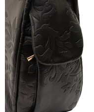 LESAC TRIO Sac &agrave; dos cartable en cuir damass&eacute; damas noir - Sacs pour Femme - 7